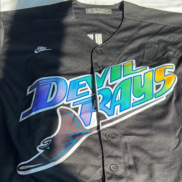 SOLD- Nike Black Button-Up Jersey - Picture 3 of 6